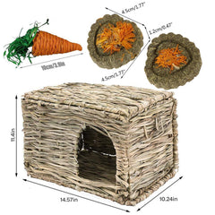 kathson Rabbit Grass House folded flat for use as a mat.