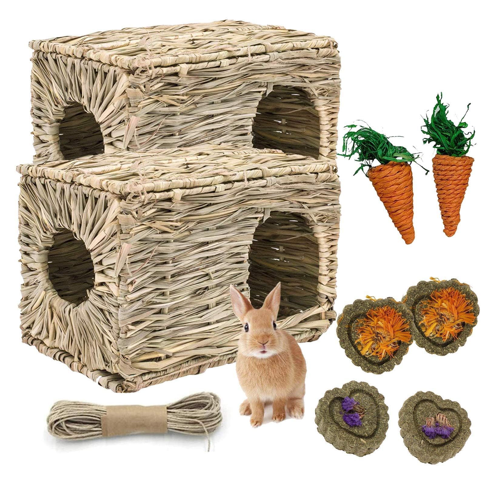 kathson Rabbit Grass House shown assembled from the front.