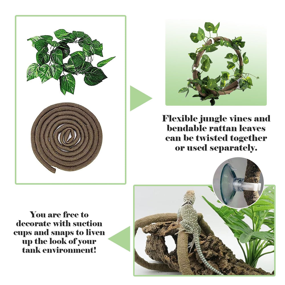 kathson reptile decor set featuring its flexible vine.