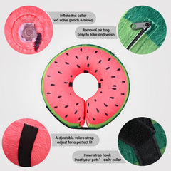 Katoggy inflatable dog collar shown from the side to display its rounded profile.