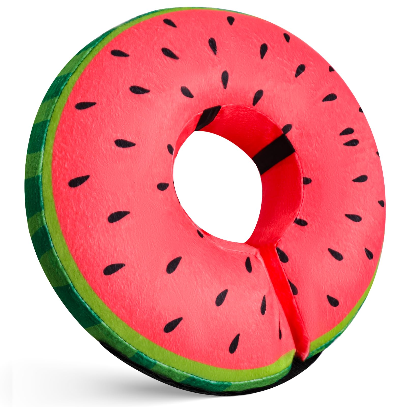 Katoggy inflatable dog collar shown from the front with its donut-shaped recovery design.
