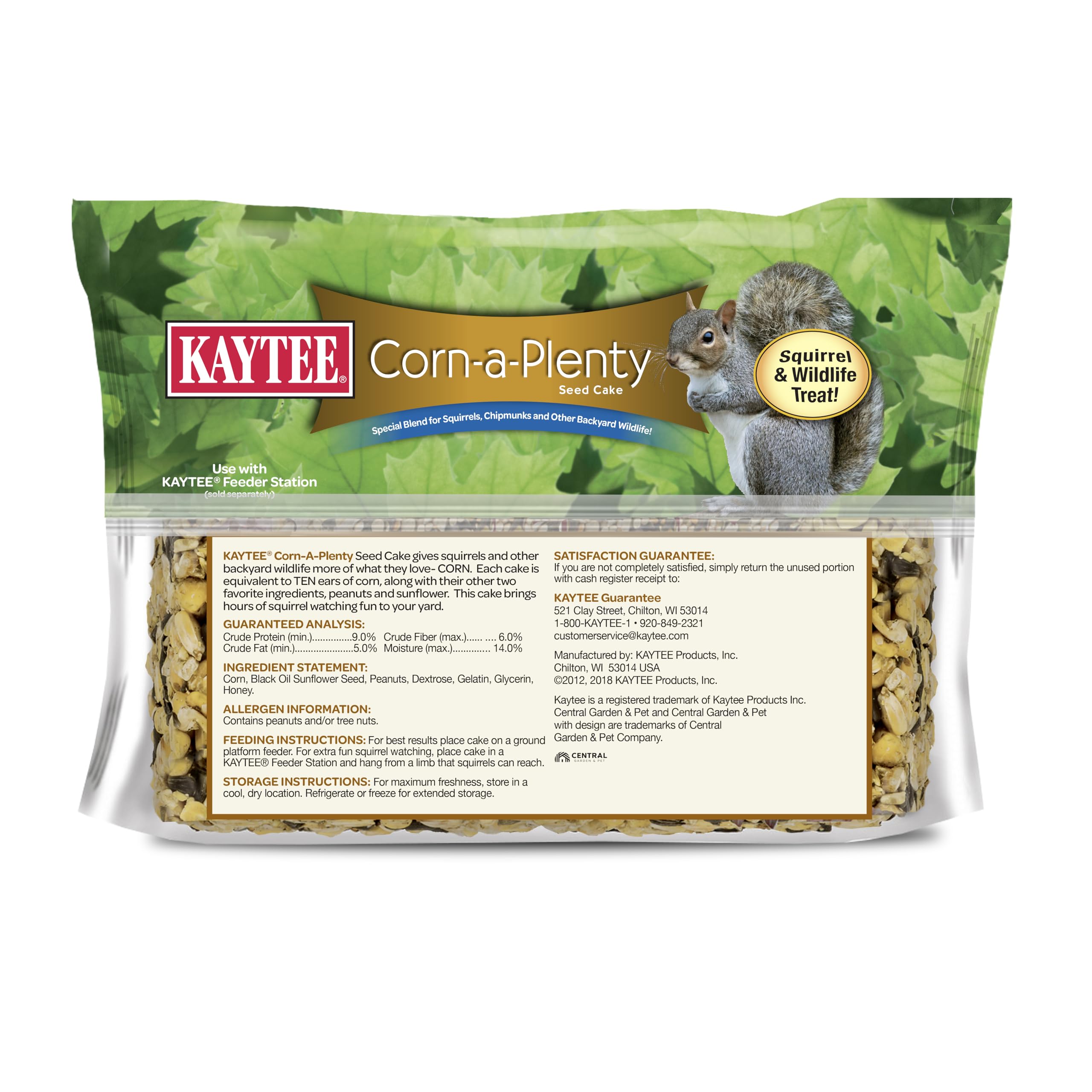 Kaytee Corn-A-Plenty Seed Cake four-count pack shown together.