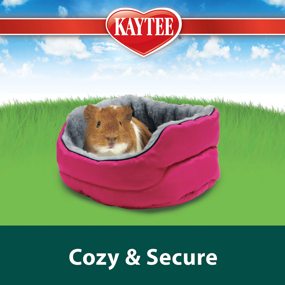 Kaytee Cuddle-E-Cup bed with its size details.