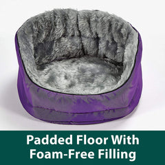 Kaytee Cuddle-E-Cup bed showing its soft padded interior.
