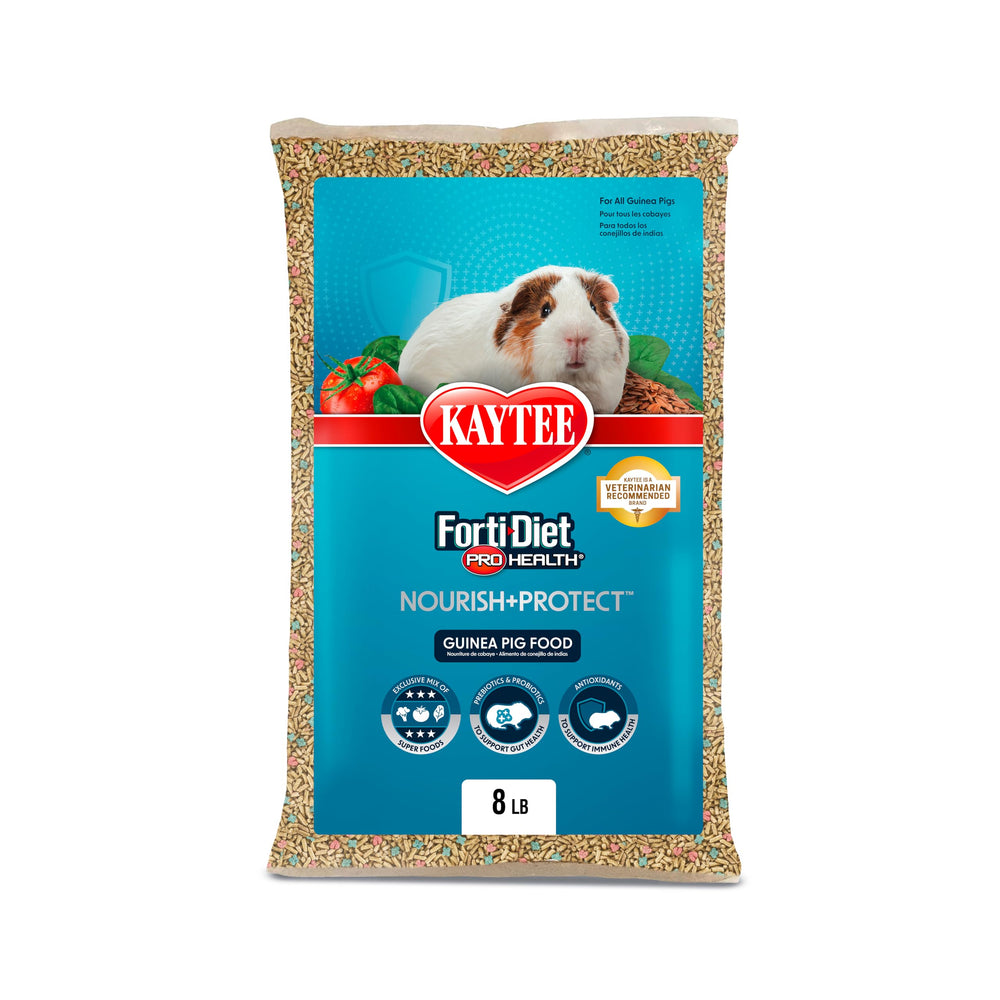 Kaytee Forti-Diet guinea pig food package shown from the front.