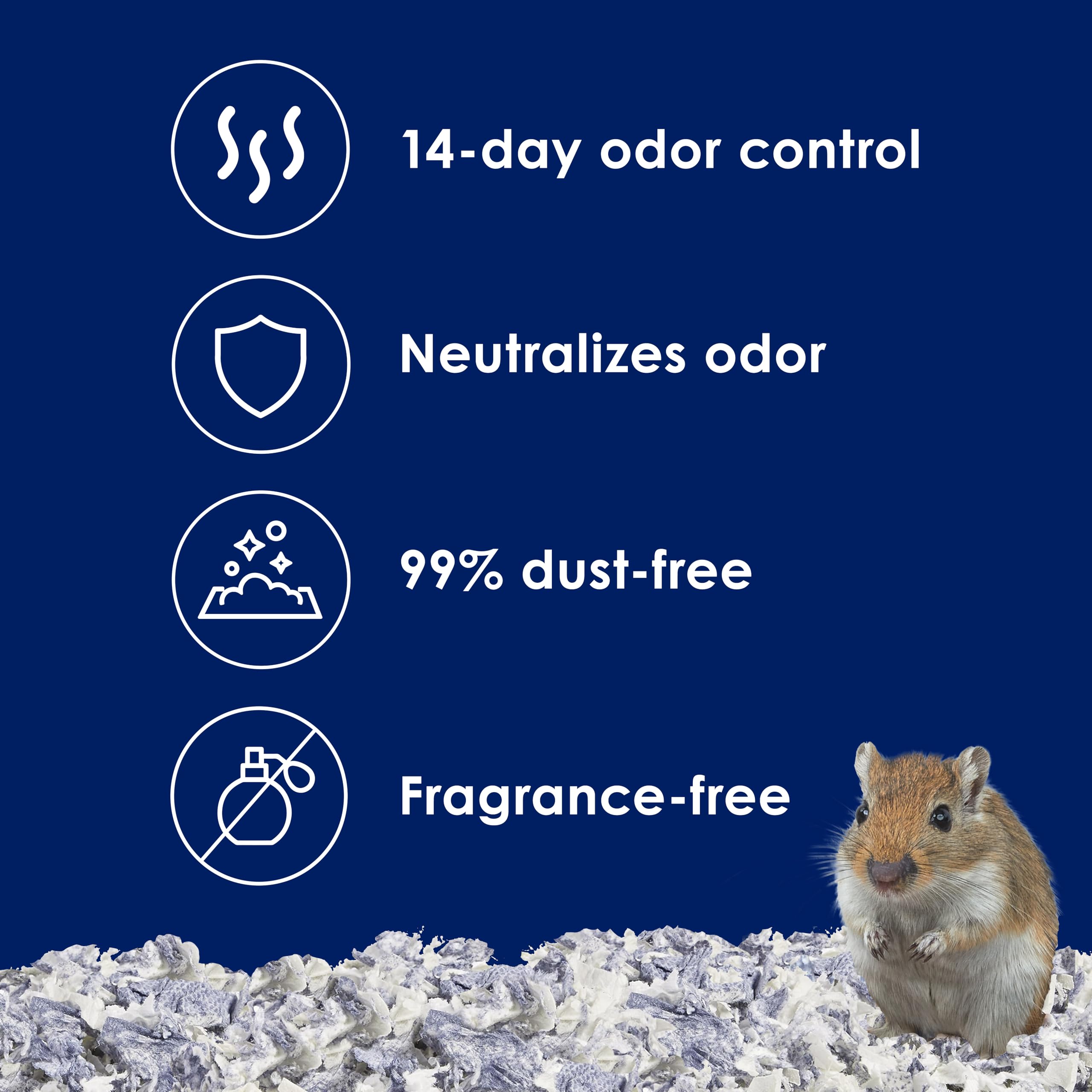 Kaytee hamster bedding shown to highlight its liquid absorption.