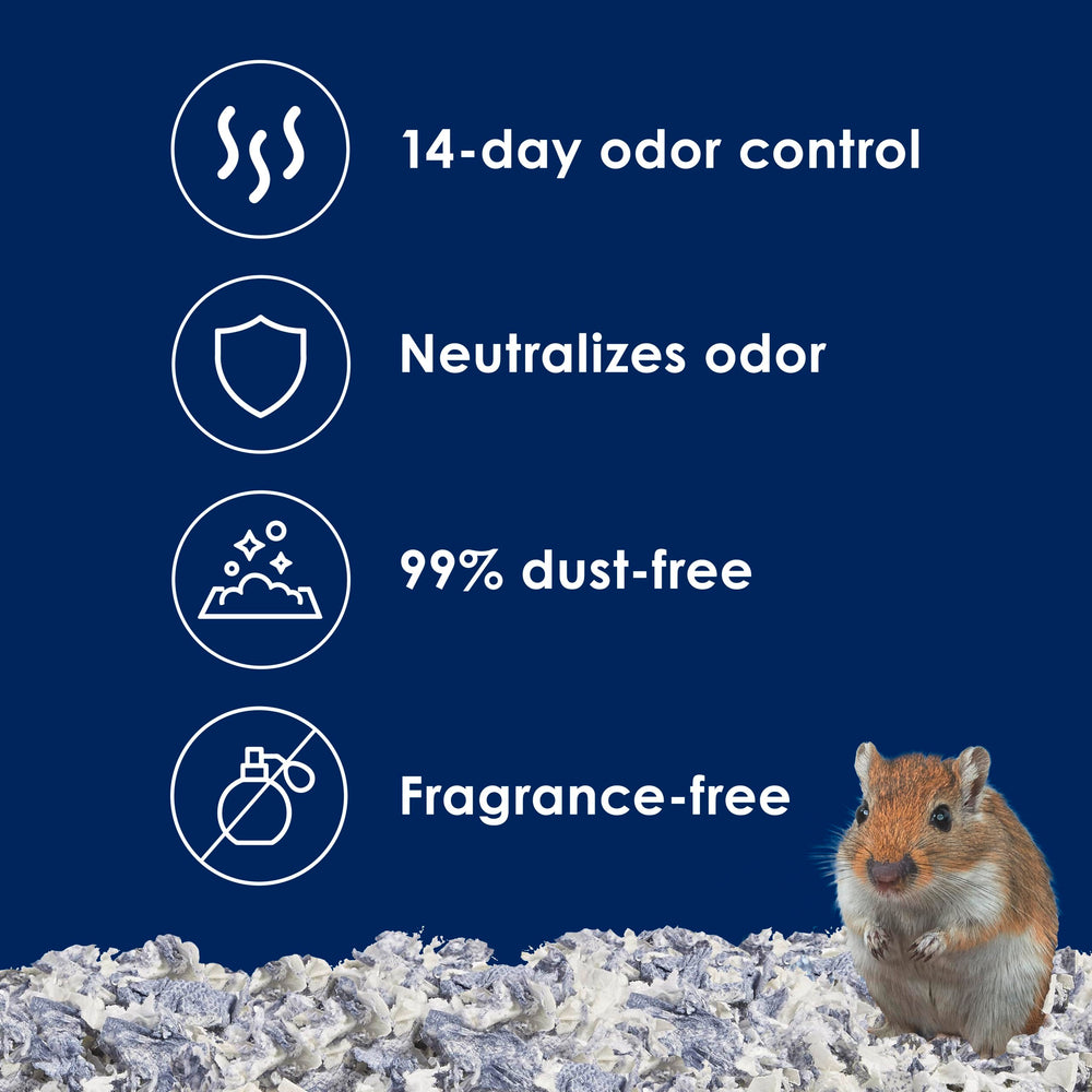 Kaytee hamster bedding shown to highlight its liquid absorption.