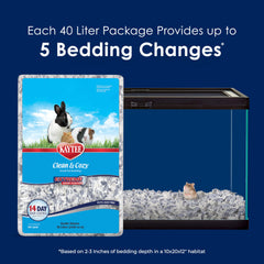 Kaytee hamster bedding shown with its ammonia odor control feature.