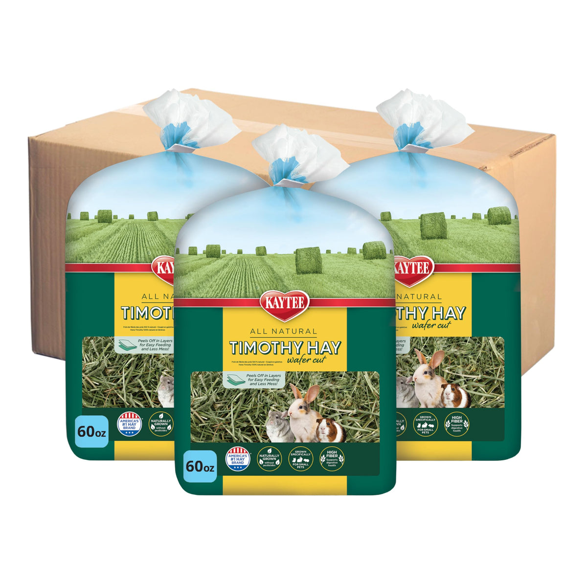 Kaytee Wafer Cut Timothy Hay shown from the front.