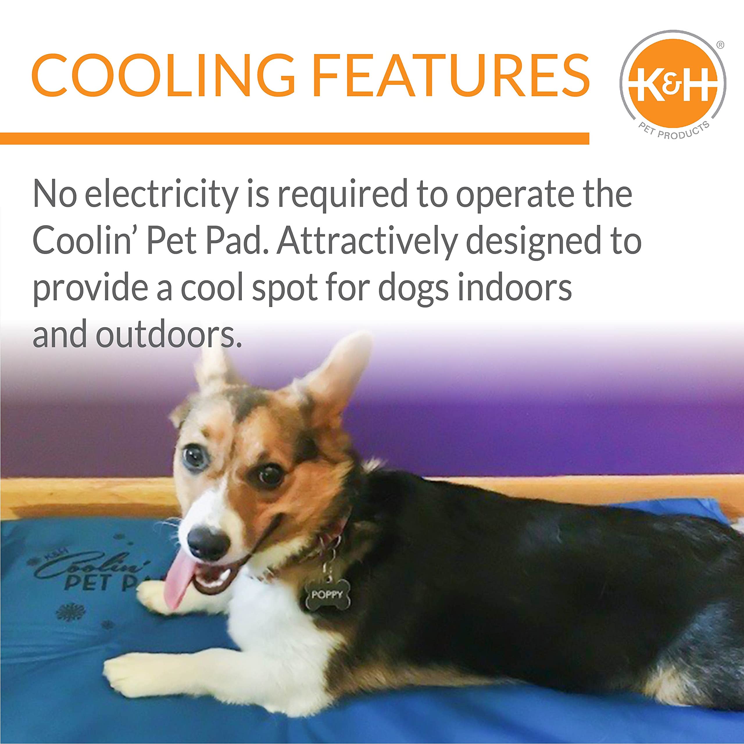 K&H Pet Products Coolin' Pet Pad placed inside a pet carrier.