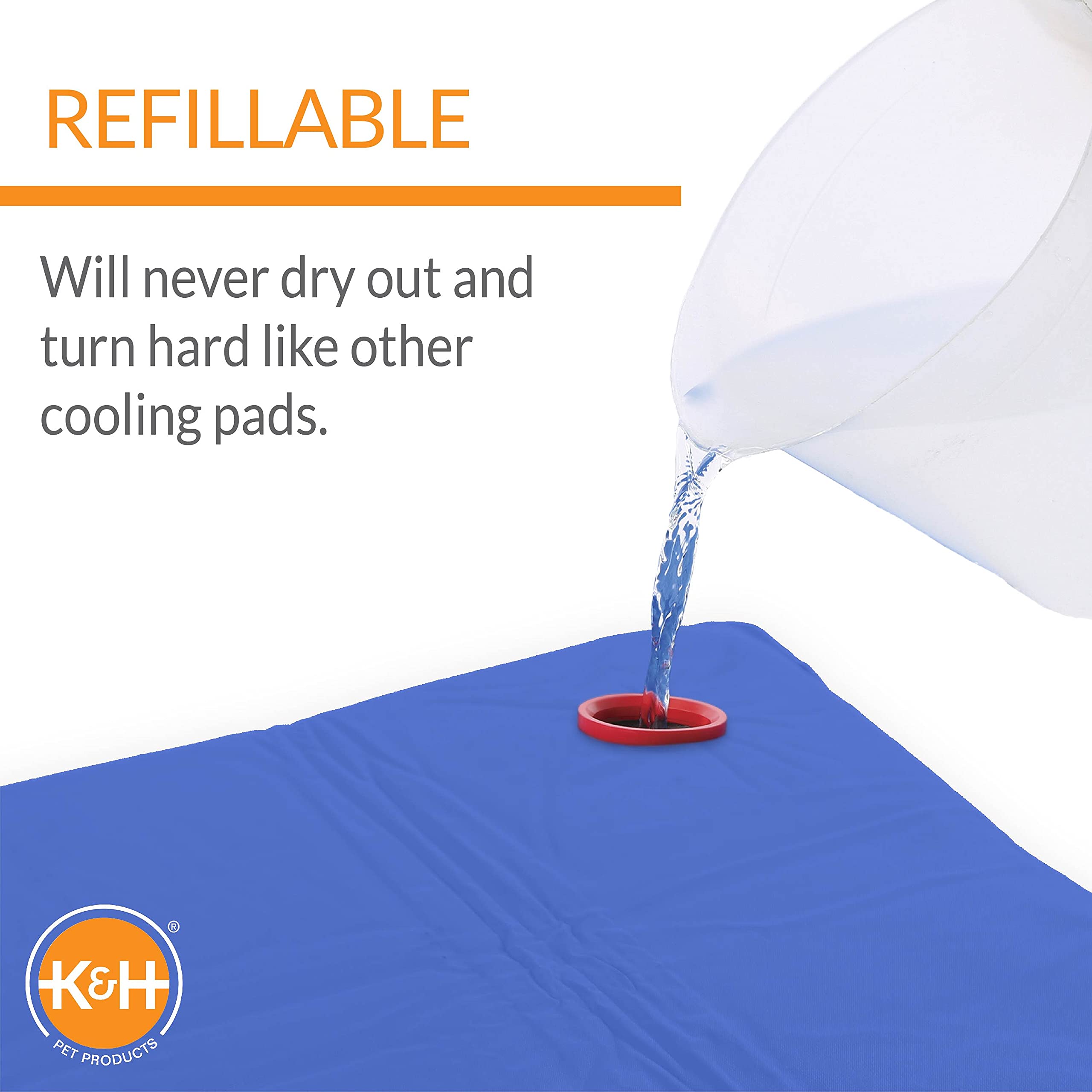 K&H Pet Products Coolin' Pet Pad with a cat resting on the cooling surface.