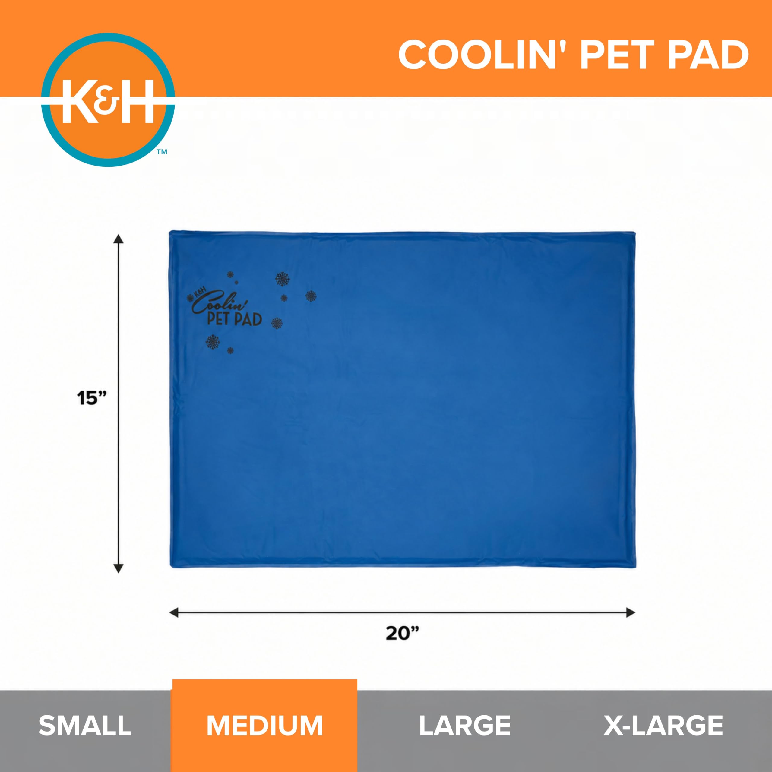 K&H Pet Products Coolin' Pet Pad viewed from above to show its full surface.
