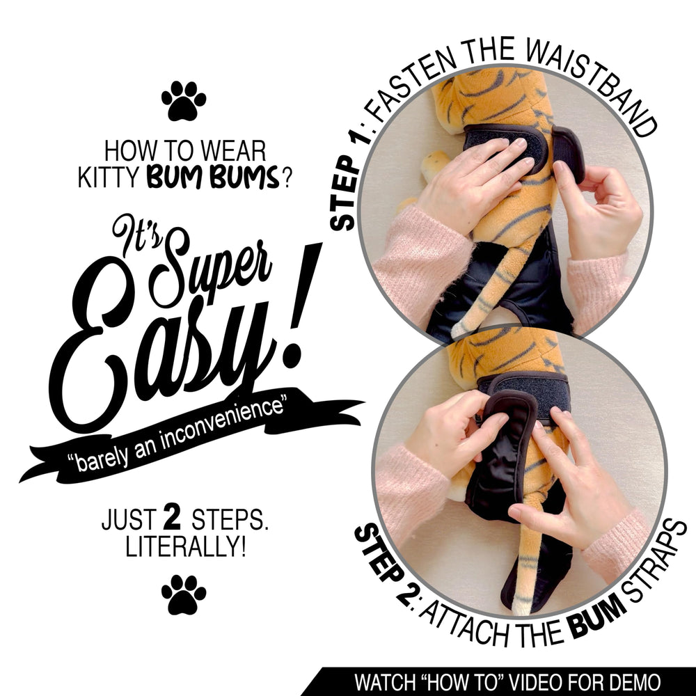 Kitty BumBums reusable cat diapers showing the soft, breathable inner layer.