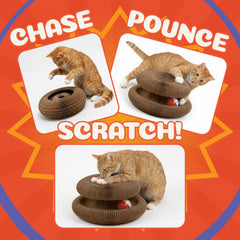 Kitty&Scratch Kitty Kurlz cat scratcher folded into an accordion-style shape.
