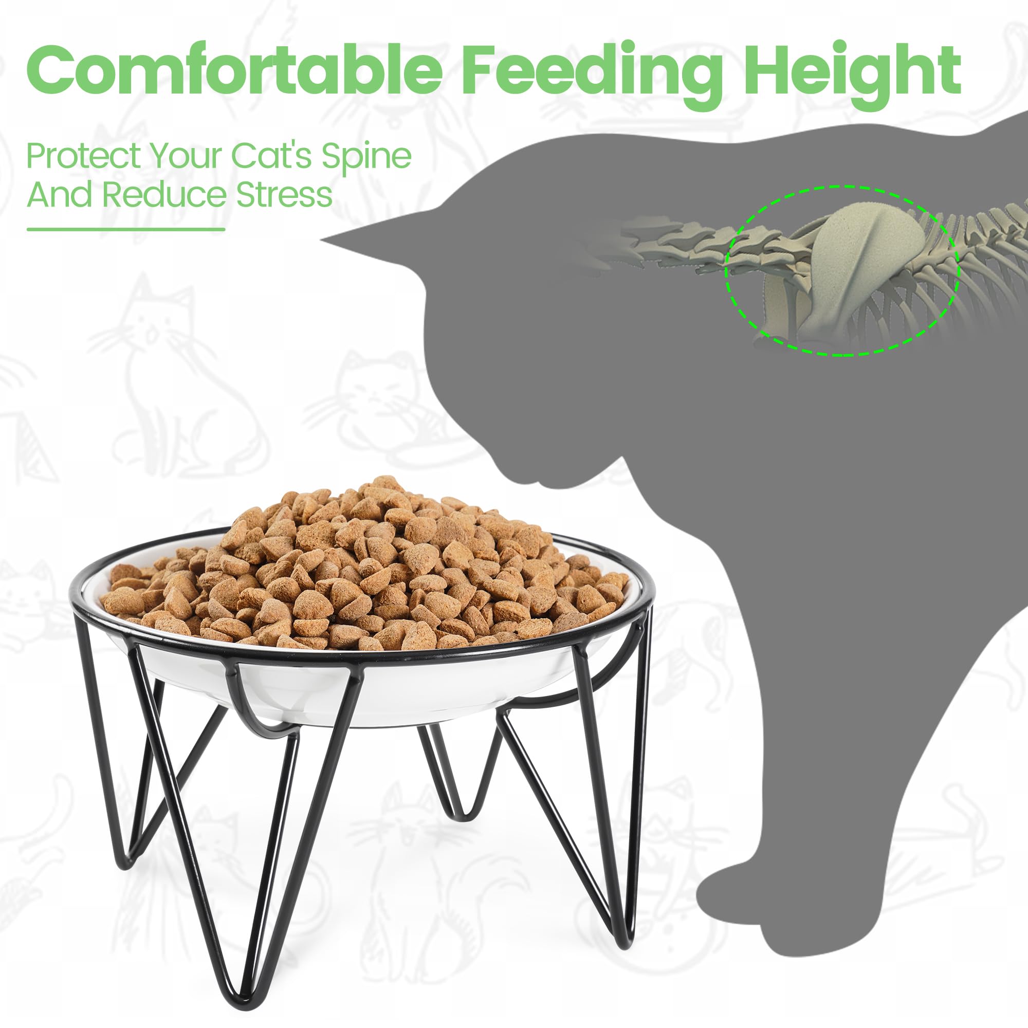 Kitwinney ceramic cat bowl detail showing the fishbone and cat paw patterns.