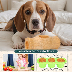 Kogven dog chew toy shown with its silicone treat mold.