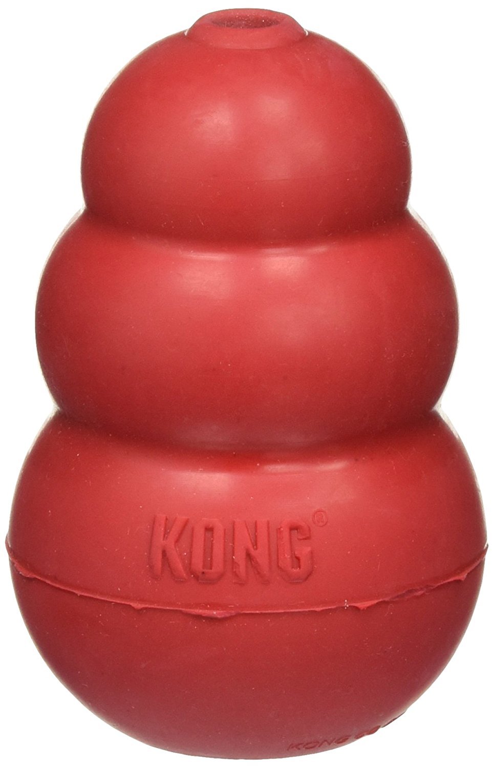 KONG Classic Medium dog toy shown from the front in red.