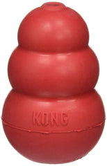 KONG Classic Medium dog toy shown from the front in red.