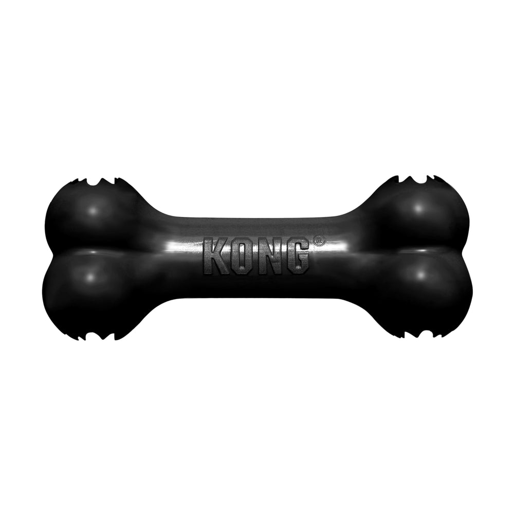 KONG Extreme Goodie Bone close-up of its black natural rubber.