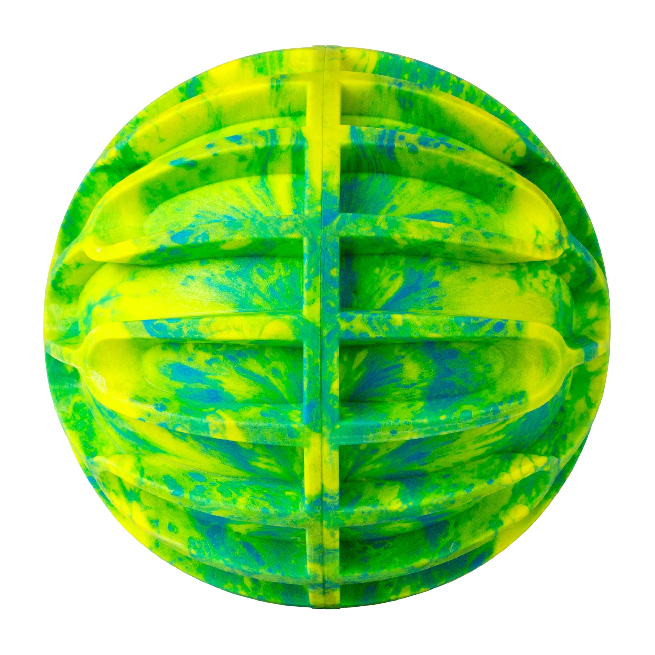 KONG FlexBall fetch toy close-up showing its deep grip ridges.