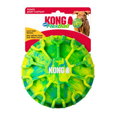 KONG FlexBall fetch toy detail highlighting its swirled material.