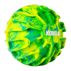 KONG FlexBall fetch toy floating during water play.