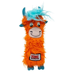 KONG Kickeroo cat toy shown from the front as a Highland Cow character.