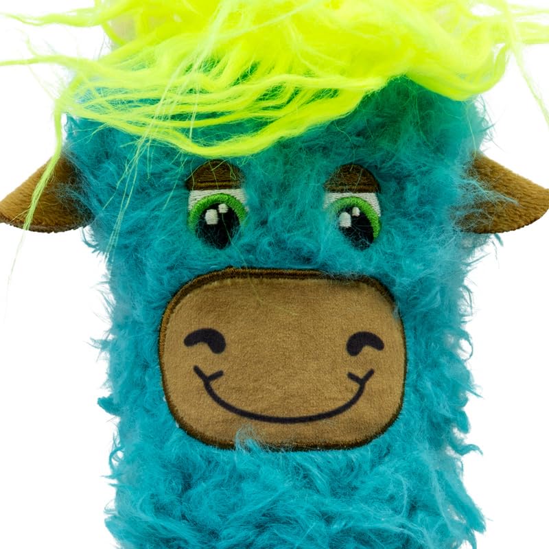 KONG Kickeroo cat toy shown with its Highland Cow character design.