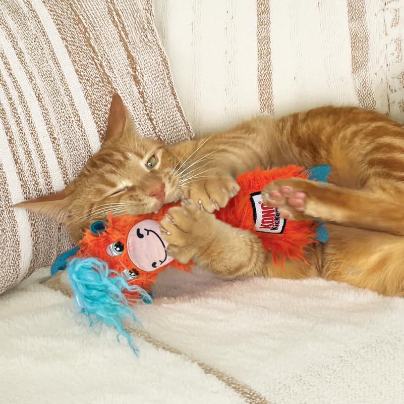 KONG Kickeroo cat toy close-up highlighting its soft plush body.