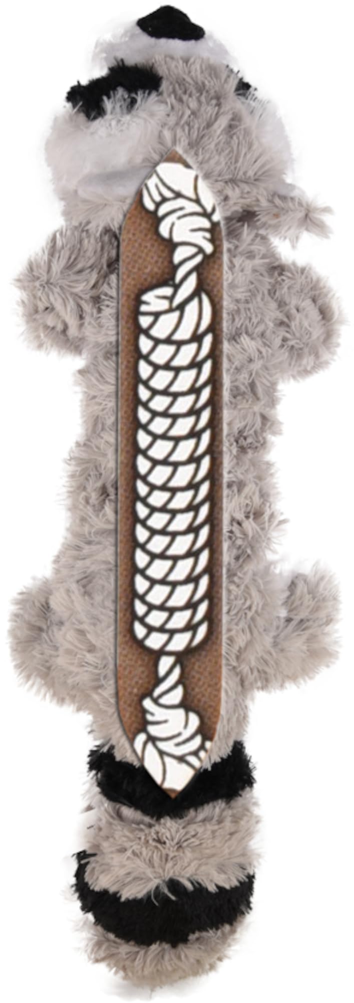 KONG Scrunch Knots raccoon toy shown from the front.