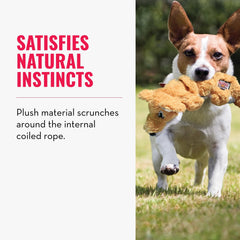 KONG Scrunch Knots Squirrel toy showing plush material scrunched around the rope.