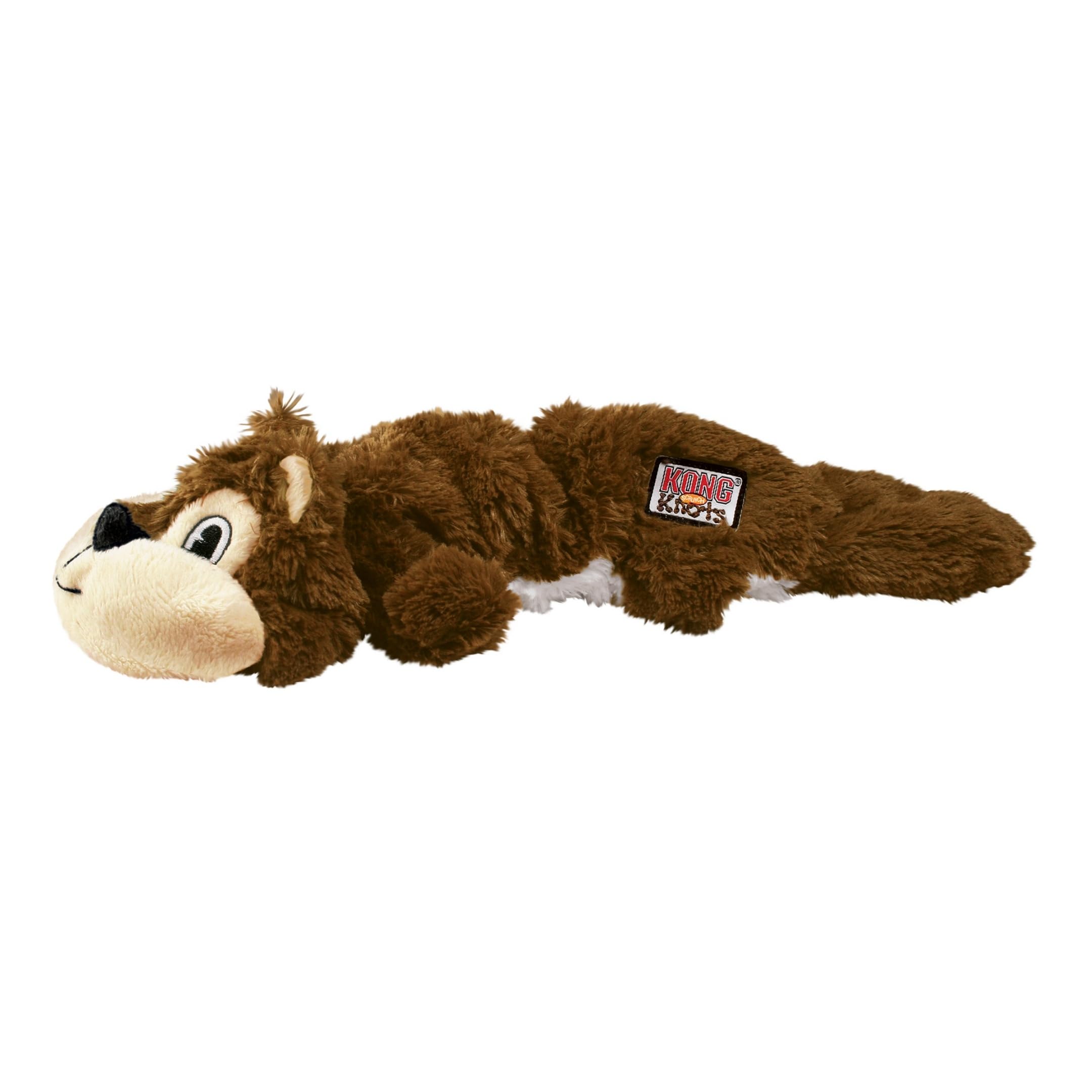 KONG Scrunch Knots Squirrel plush dog toy shown from the front.