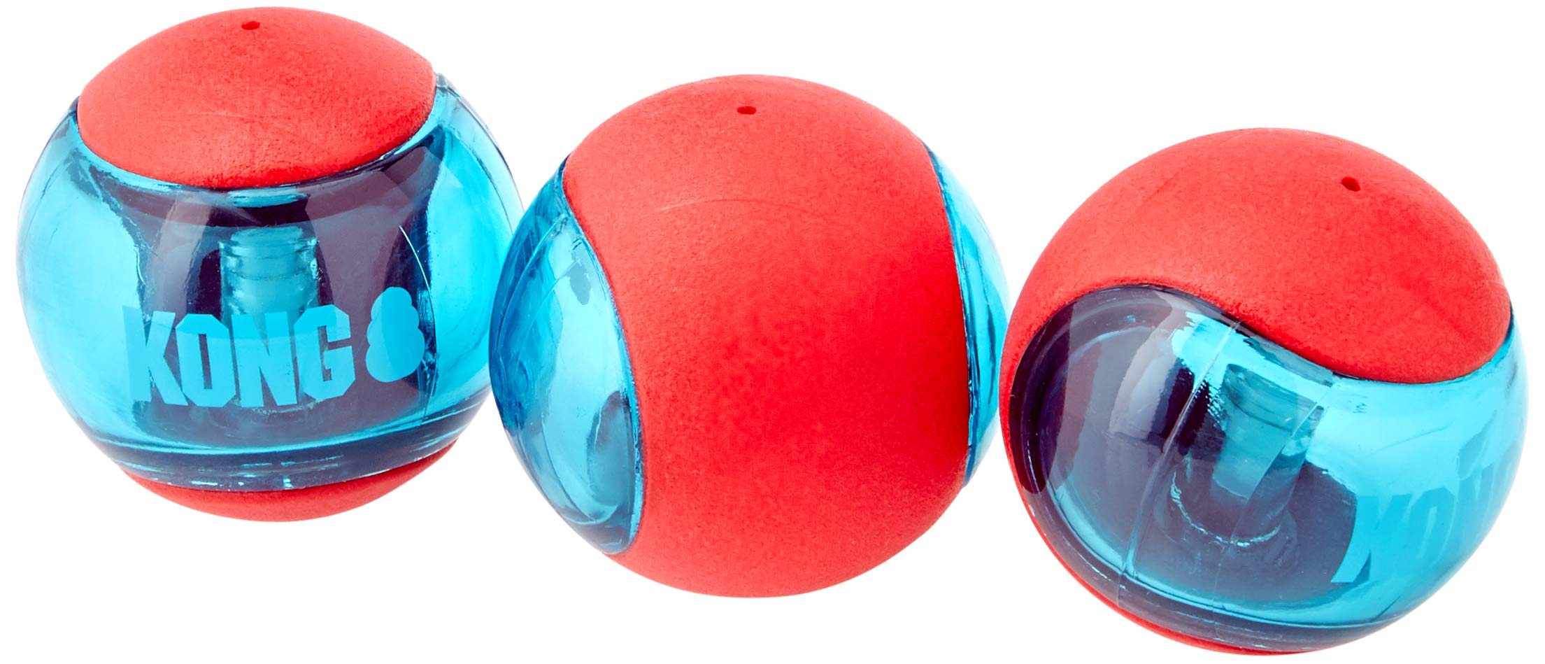 KONG Squeezz Action Toy close-up showing its multi-textured exterior.