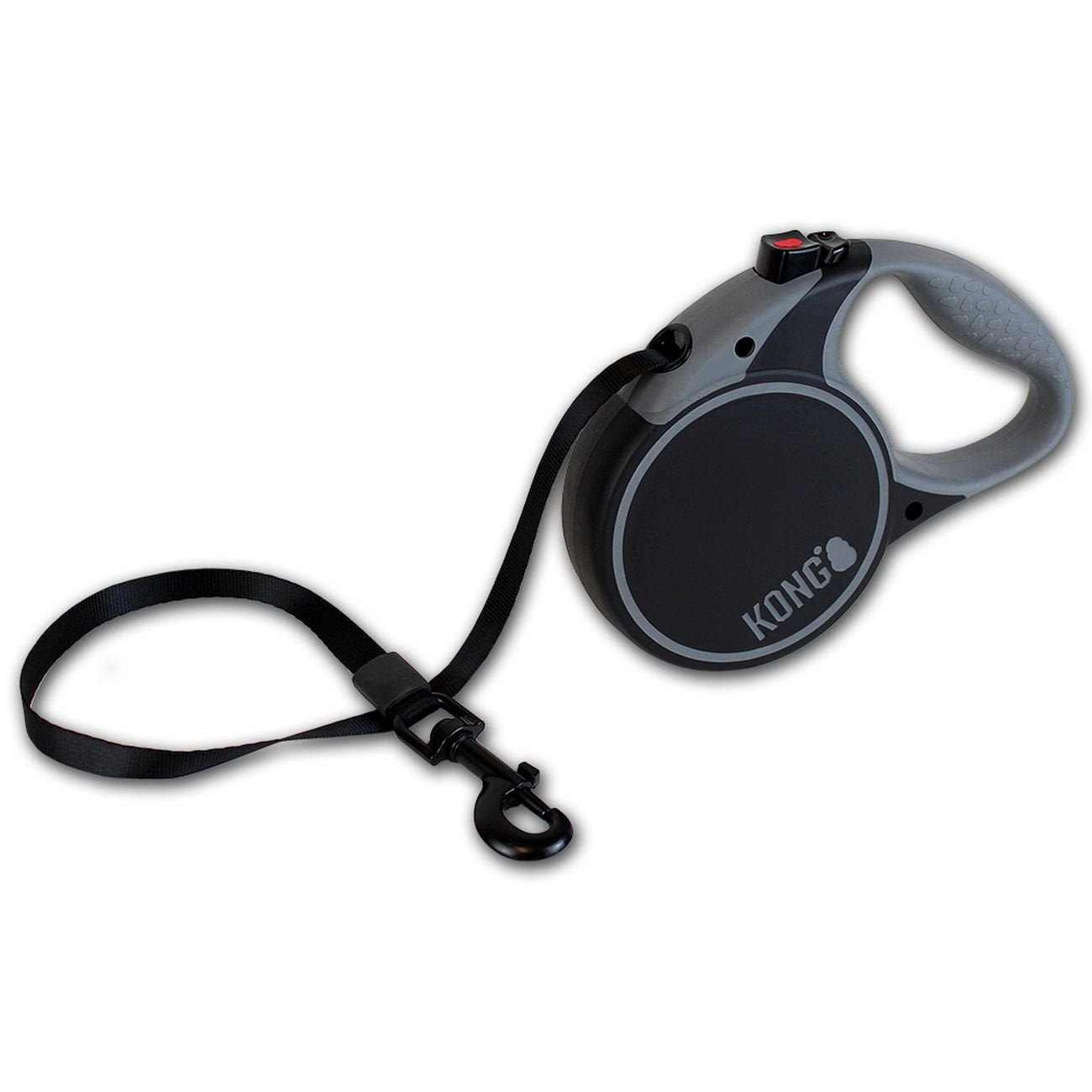 KONG Alcott Terrain retractable dog leash shown from the front in black.