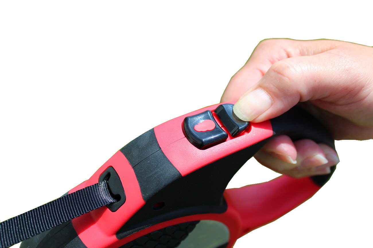 KONG Terrain medium black retractable dog leash shown from a side angle.