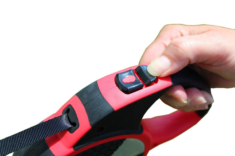KONG Terrain medium black retractable dog leash shown from a side angle.