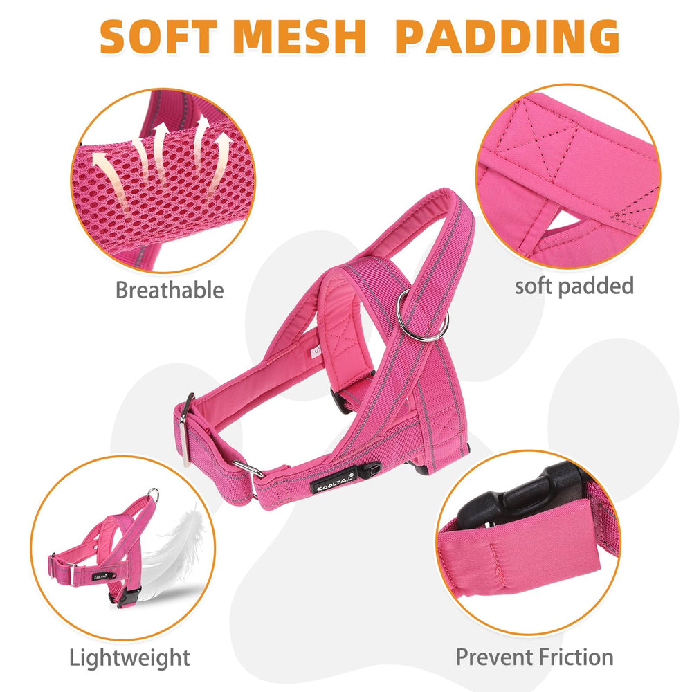 KOOLTAIL dog harness breathable mesh abdominal strap and soft padding.