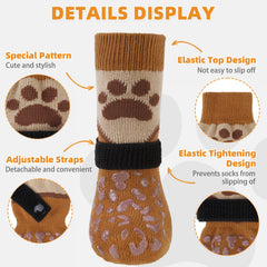 KOOLTAIL dog socks close-up showing the grip on both sides.