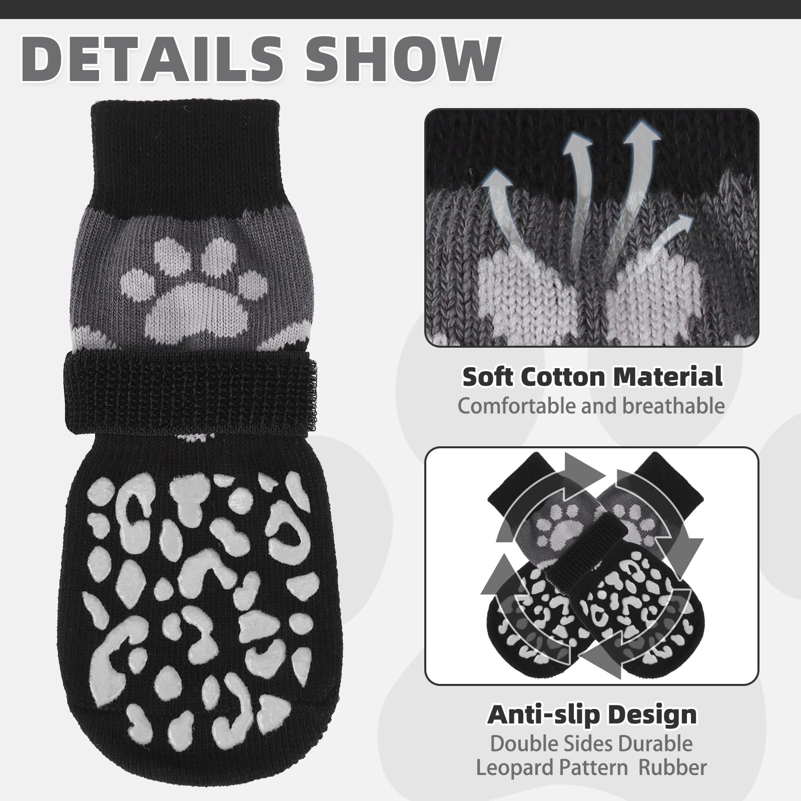 KOOLTAIL dog socks fabric detail showing the breathable mesh ventilation.