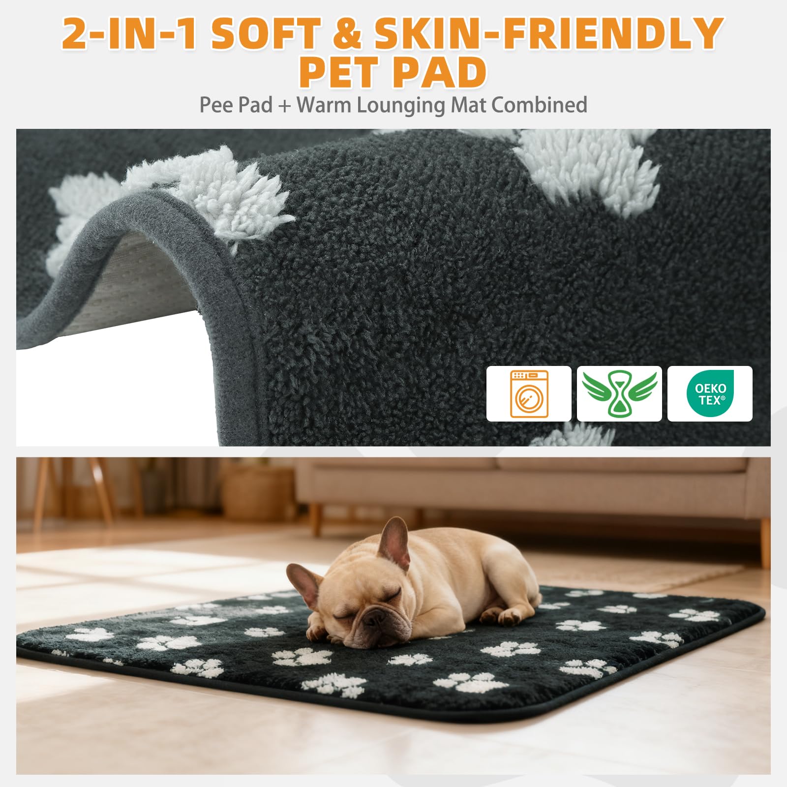 KOOLTAIL dog whelping pad detail highlighting its moisture-locking absorbent core.
