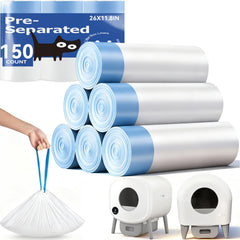 KropBom cat litter box bags shown from the front.