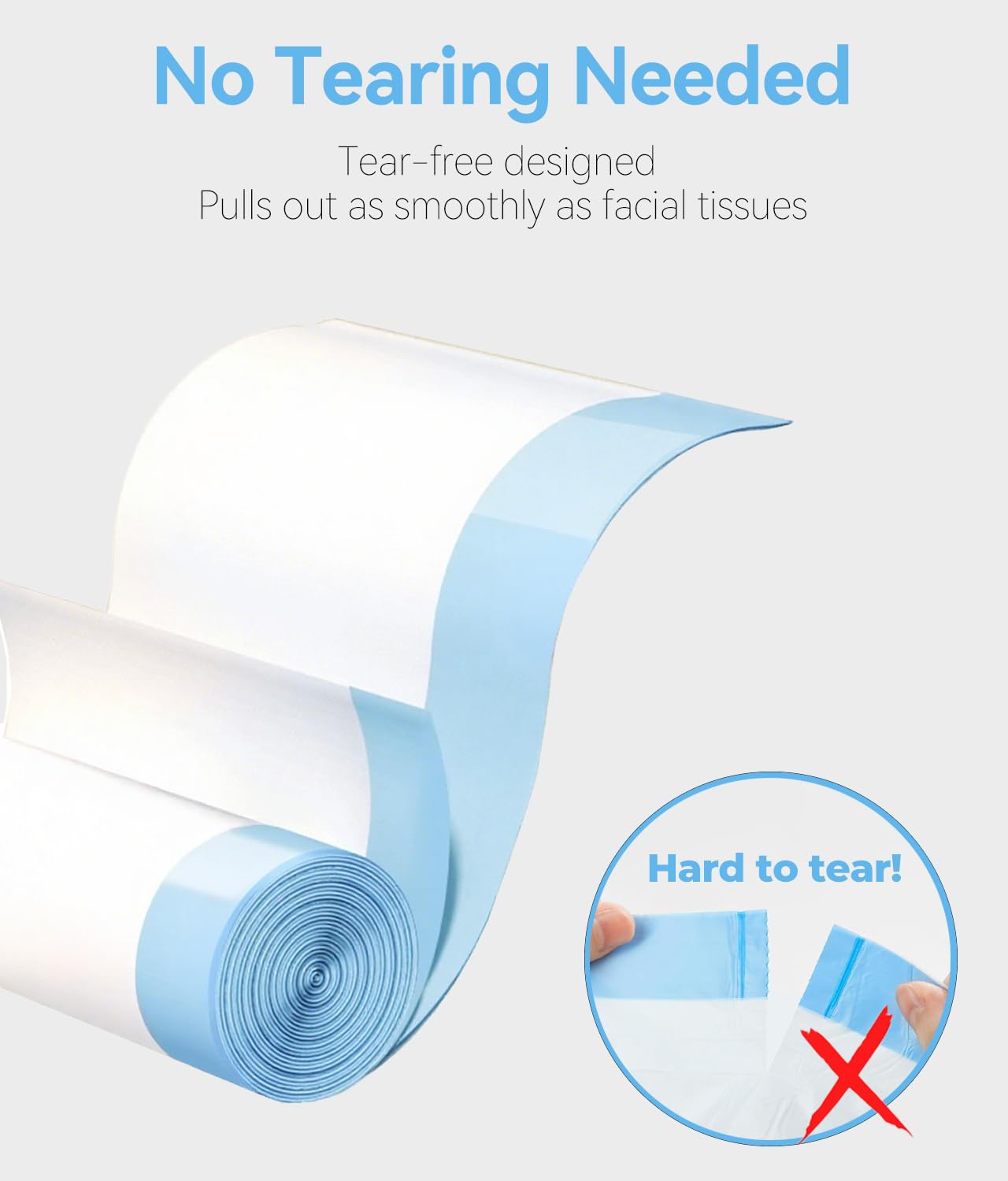KropBom cat litter bags with a close view of the LDPE liner and sealed edge.