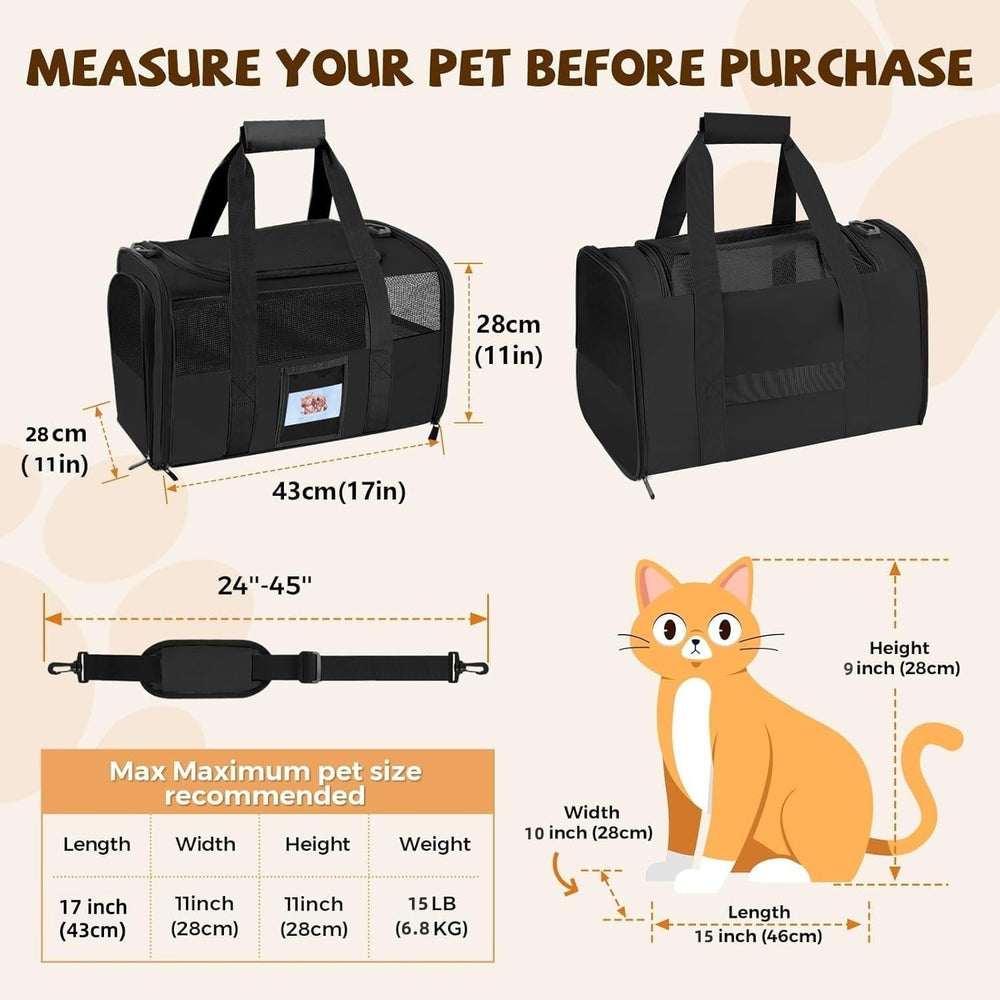 KTSOLRA soft cat carrier showing a zippered access opening.