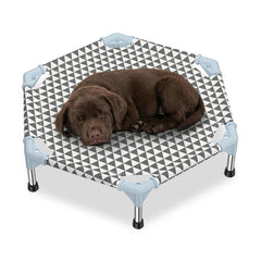 Kuntrust Elevated Outdoor Dog Bed shown from the front.
