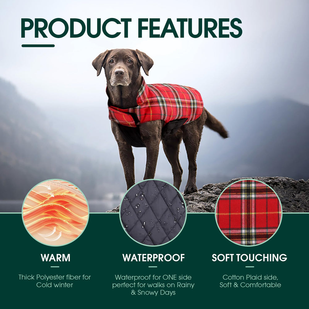 Kuoser dog coat close-up showing its double-layer fleece lining.