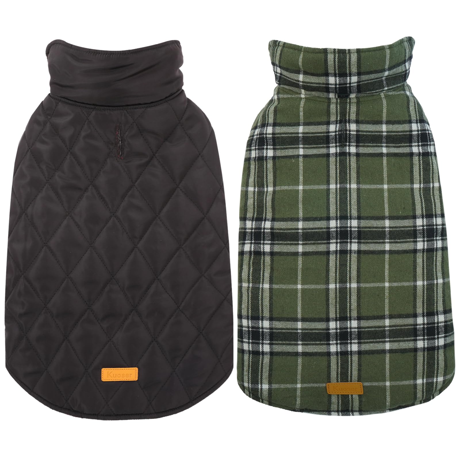 Kuoser dog coat shown from the front to display its overall jacket design.
