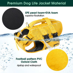 Kuoser dog life jacket fastening detail with quick-release buckles.