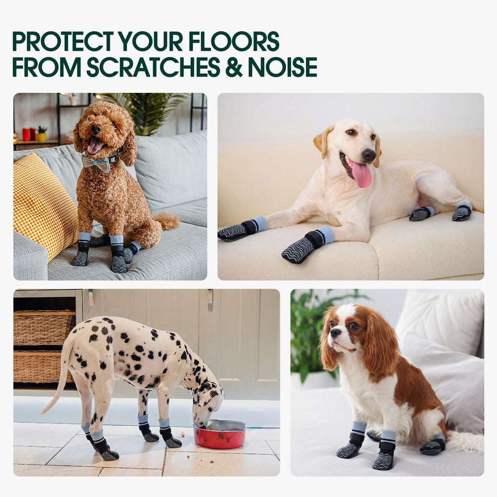 Kuoser dog socks shown as a four-sock set.