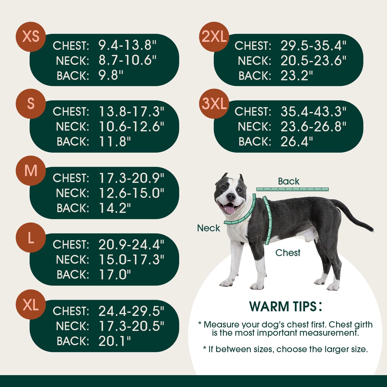 Kuoser waterproof dog coat showing the alternate side of its reversible design.