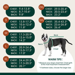 Kuoser waterproof dog coat showing the alternate side of its reversible design.